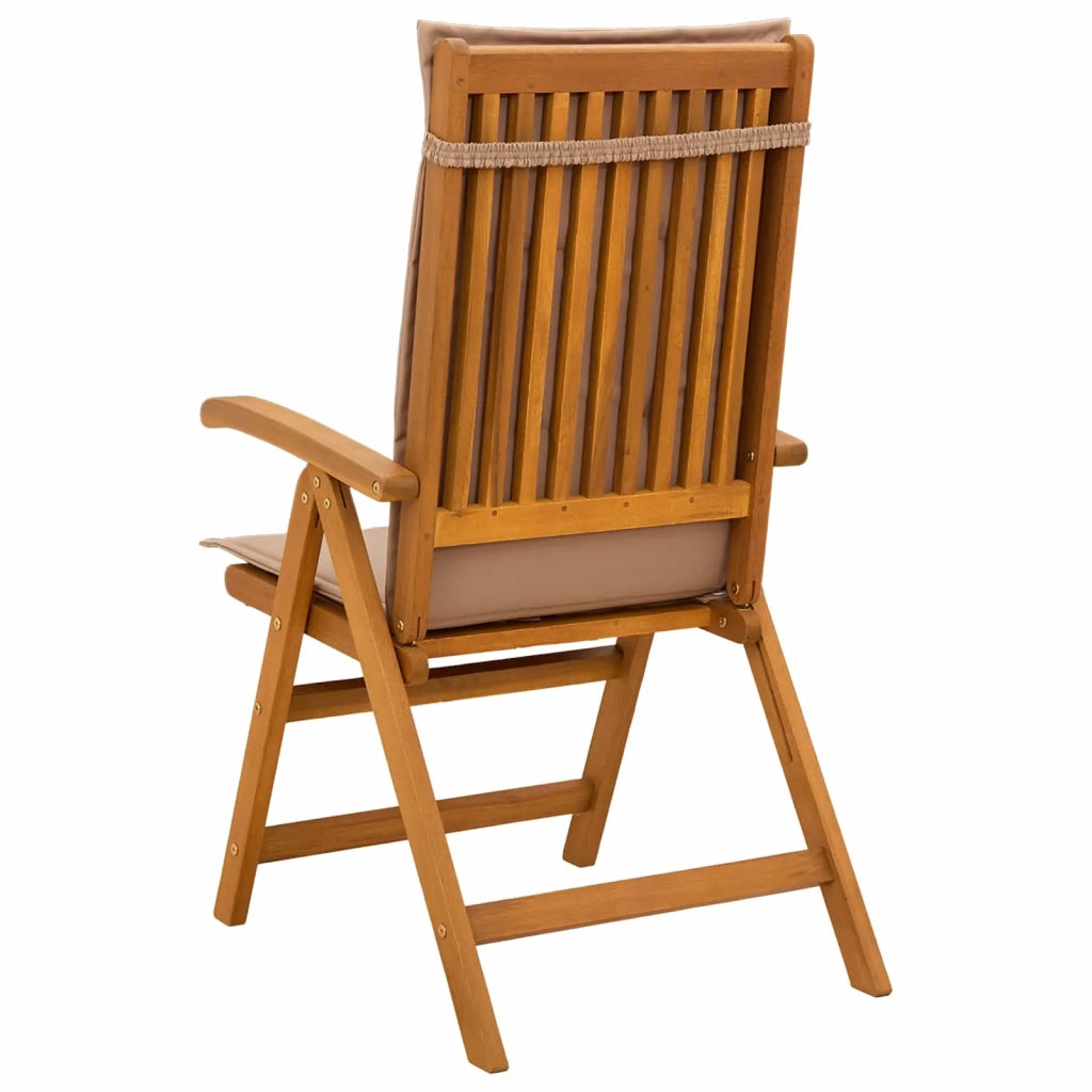 Sedie da giardino reclinabili 2 pz Naturale 42041430