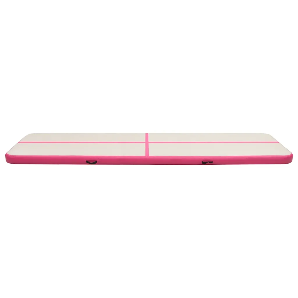 Tappetino Ginnastica Gonfiabile con Pompa 800x100x20cm PVC Rosa cod mxl 61414