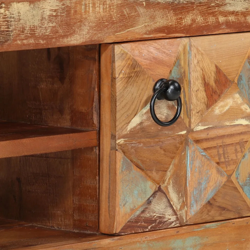 Mobile Porta TV 112x30x45 cm in Legno Massello di Recupero 354321
