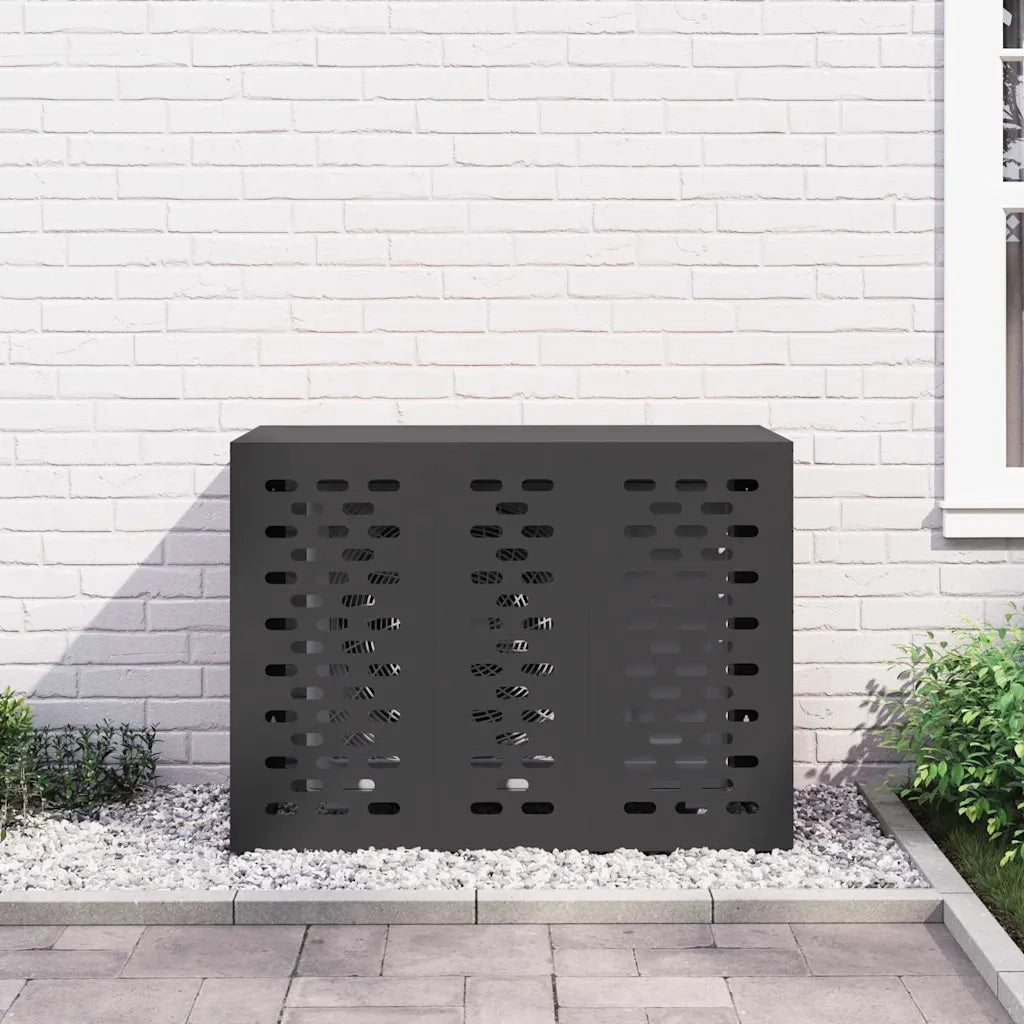 Copertura per condizionatore d'aria Nero 110 x 50 x 80 cm 865904