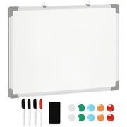 Lavagna Magnetica da Parete ¨C zephmum ¨C Bianco, Alluminio, 60x45x1.8 cm