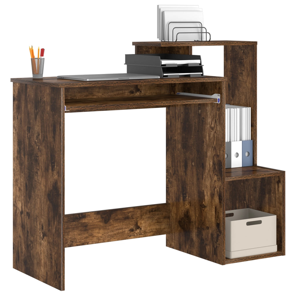 Scrivania per Computer Rovere Affumicato Rovere affumicato