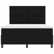 Letto a molle con materasso con led Nero 160 x 200 cm Tessuto 3342958