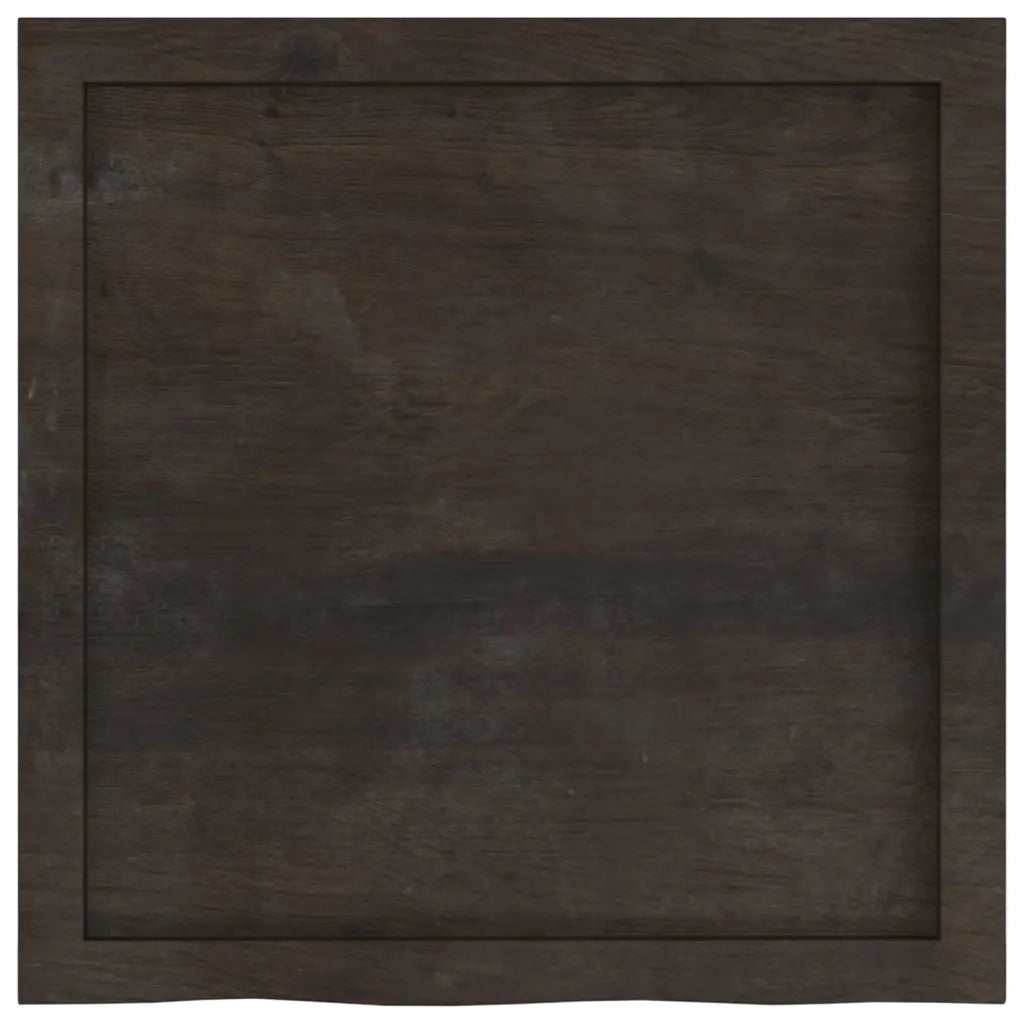 Piano Tavolo Marrone 60x60x(2-6) cm Rovere Massello Trattato