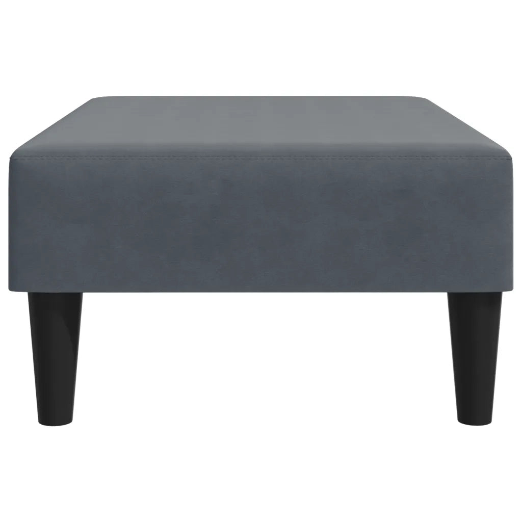 Poggiapiedi Grigio Scuro 77x55x31 cm in Velluto 379558
