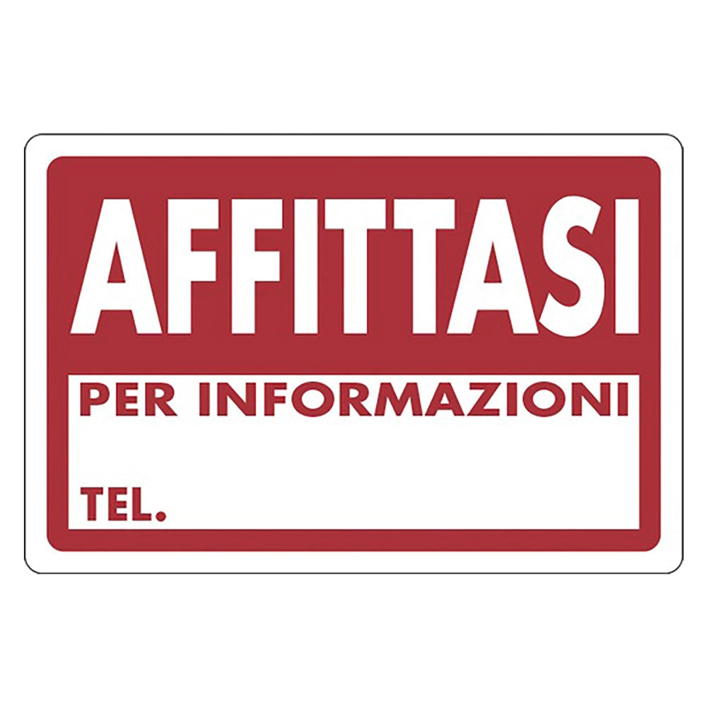 CARTELLO SEGNALETICA AFFITTASI  - EUROSIGNALS