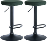 2er Set Barhocker Ponte Samt schwarz