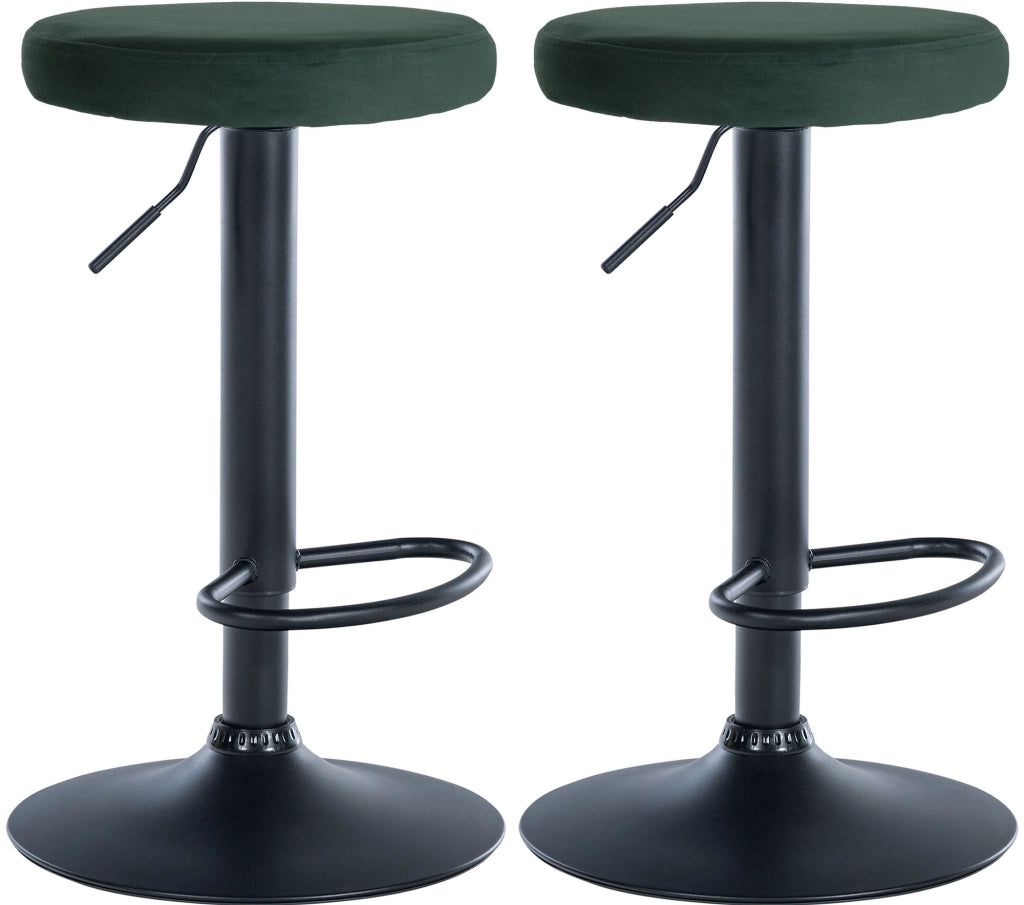 2er Set Barhocker Ponte Samt schwarz