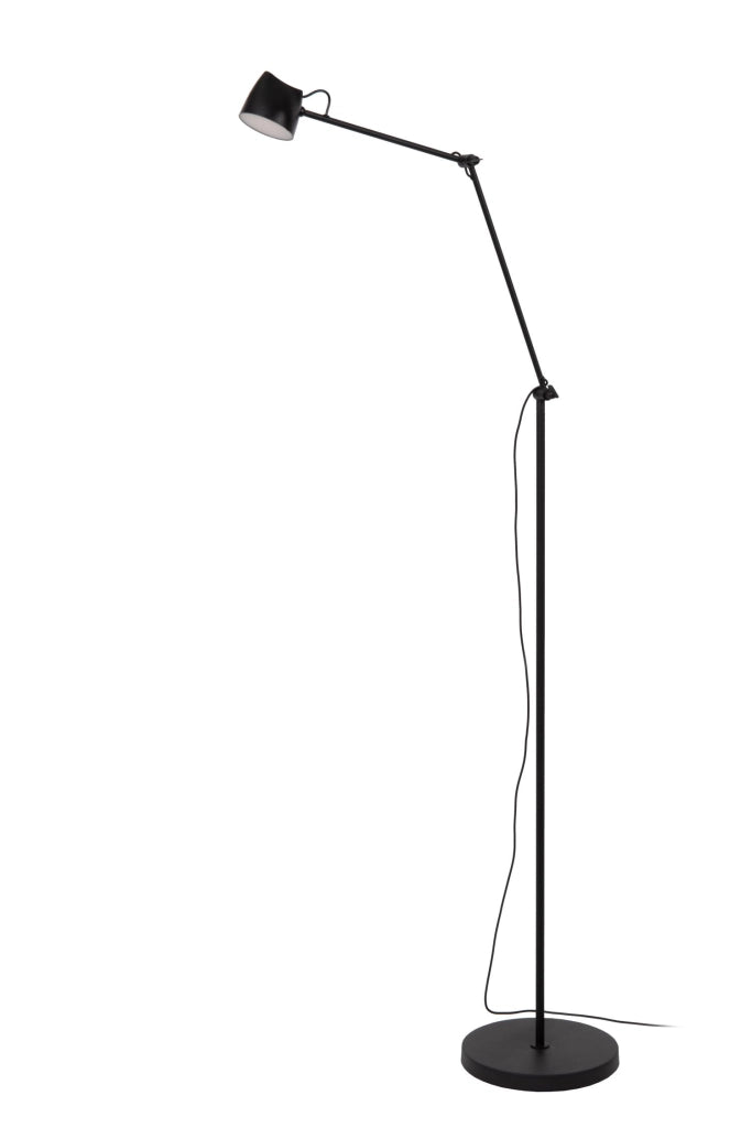 Lampada da terra LED industriale MILNE nera Lucide