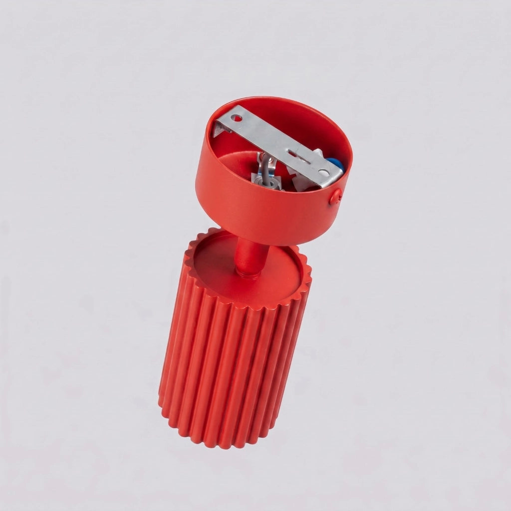 Plafoniera KARBON 1 rosso