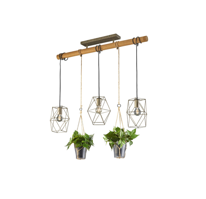 Lampada a Sospensione da Interno a LED in Metallo Nickel Anticato