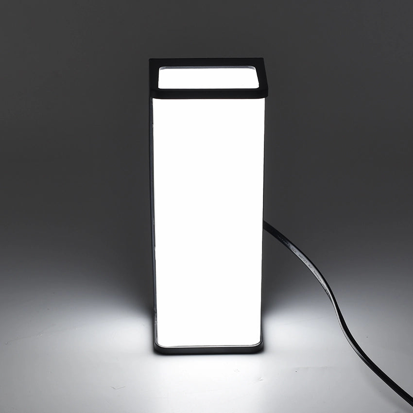 APPLIQUE DA ESTERNO A LED RETTANGOLARE DA PARETE IN PVC NERO LUCE FREDDA 6500K - ILLUMINAZIONE AD ALTA EFFICIENZA ENERGETICA