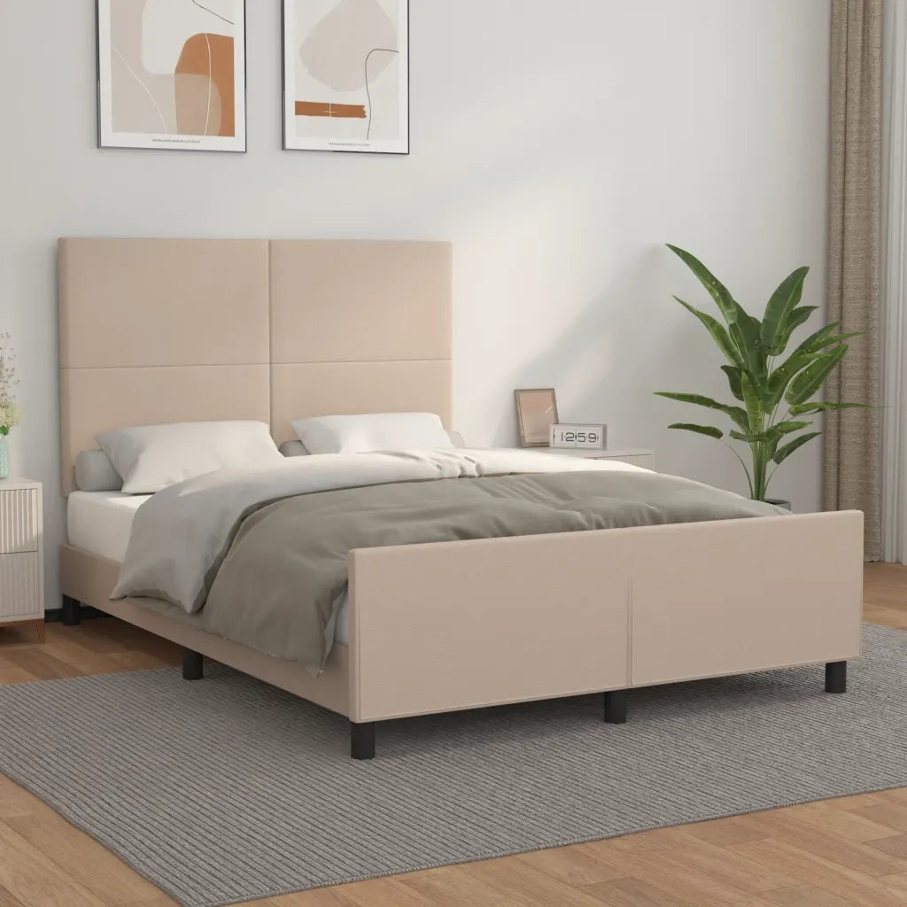 Giroletto con Testiera Cappuccino 140x200 cm in Similpelle 3125456