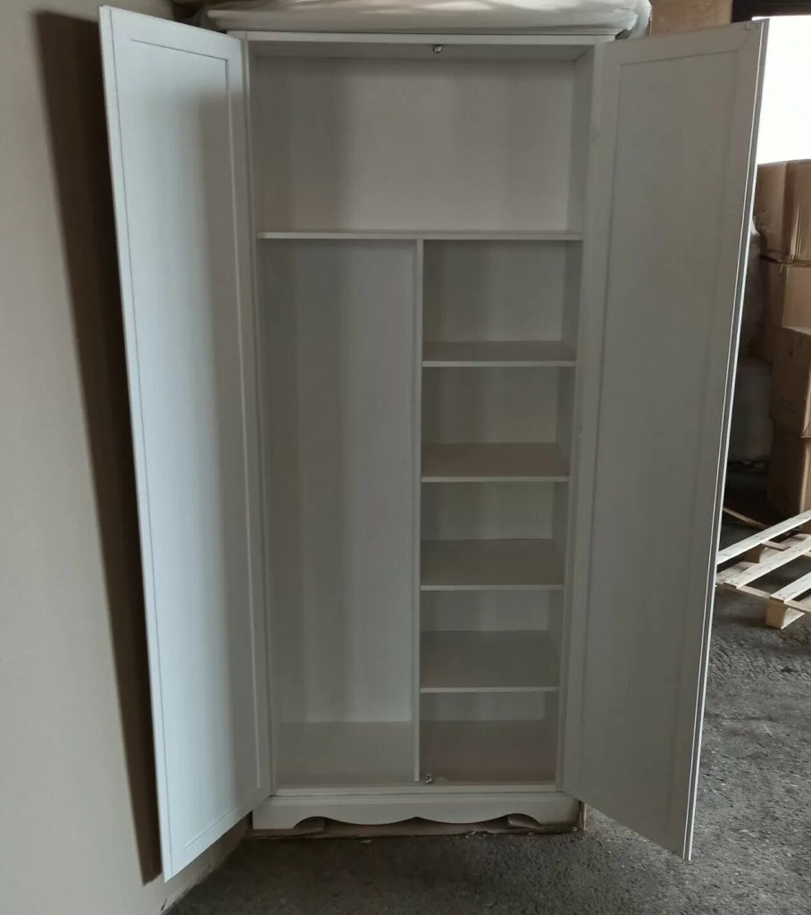 Armadio stipo in legno bianco arte povera 87x40x192h (1520) - Mobili 2G