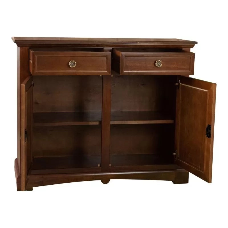 Credenza arte povera 2 ante legno noce scuro 117x46x96 - Mobili 2G
