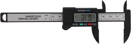 Calcolatore Digitale Mini LED - Portatile e Facile da Usare - Materiale ABS - Display LED - Strumento di Misura Ideale da Regalo - 0 a 100 mm con Conversione Metrico-Incise