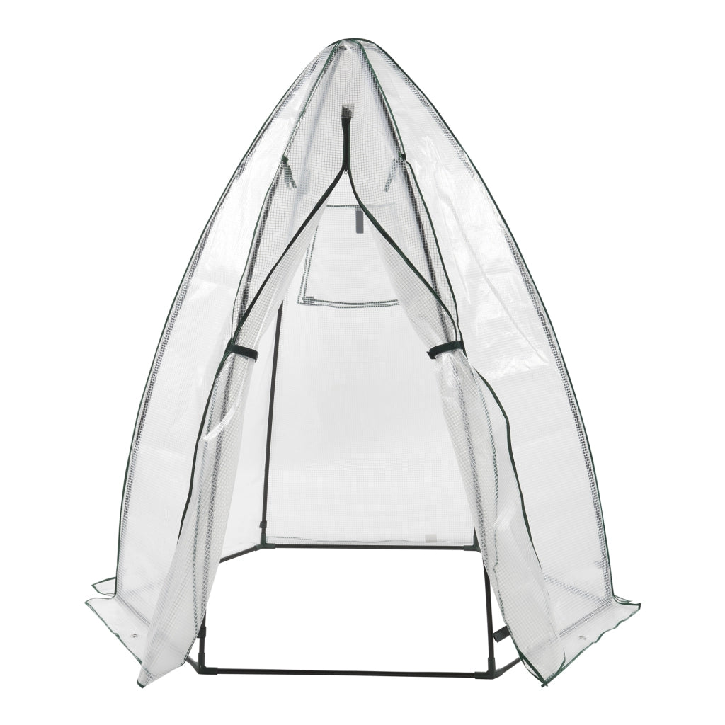 Serra da Giardino Hunze per Coltivazione Piante Copertura Semitrasparente Bianco Alto 183 cm [en.casa]
