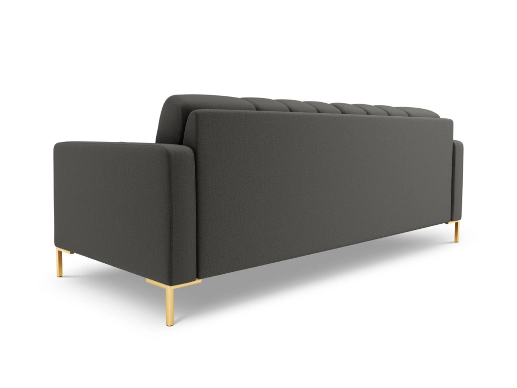 Cosmopolitan Design - Divano "Bali" 4 posti in tessuto strutturato grigio scuro 