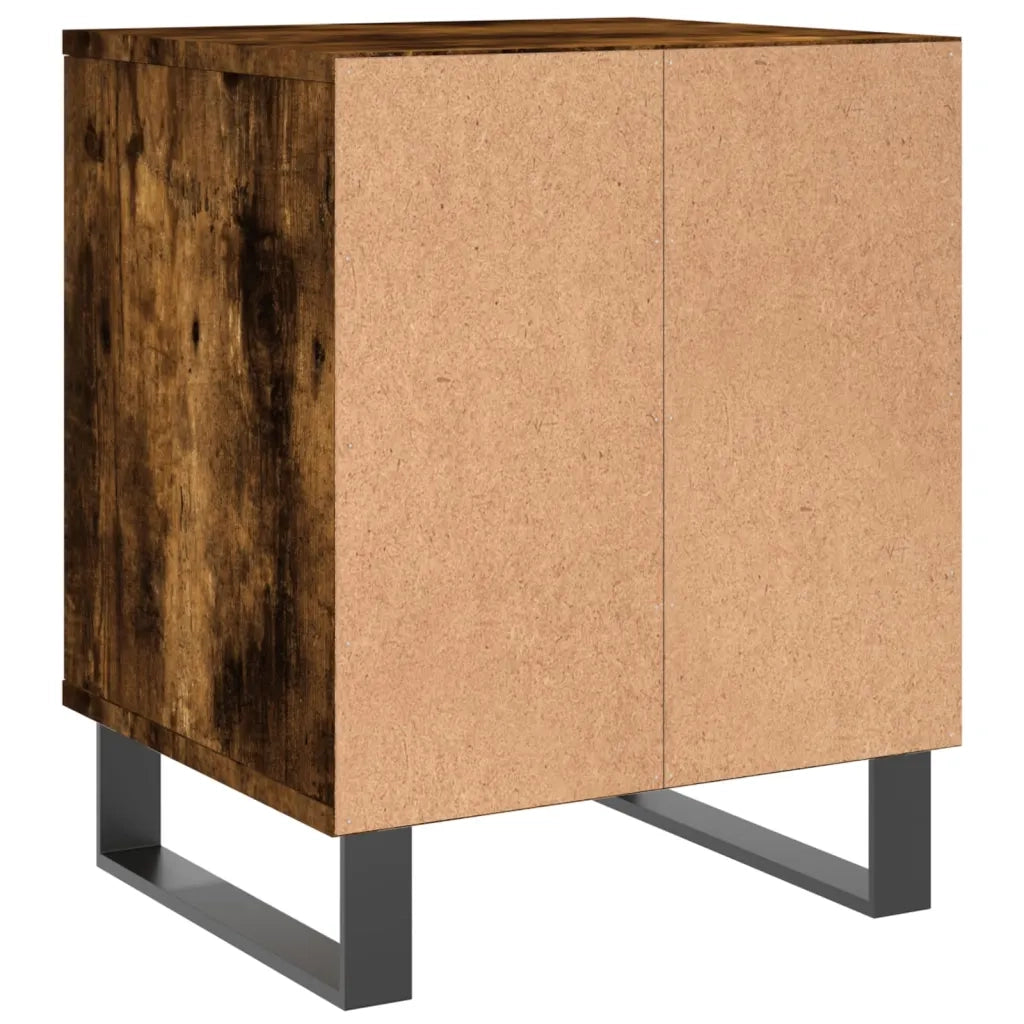 Comodini 2pz-Set di 2 Tavolino da notte Rovere Fumo 40x35x50 cm in Legno Multistrato 932460