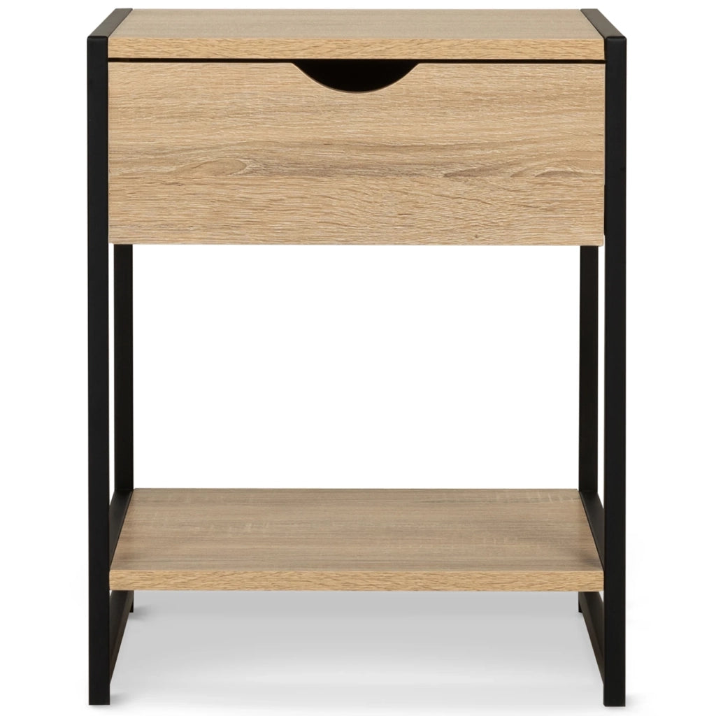 IDMarket - Set di 2 comodini di design industriale DETROIT