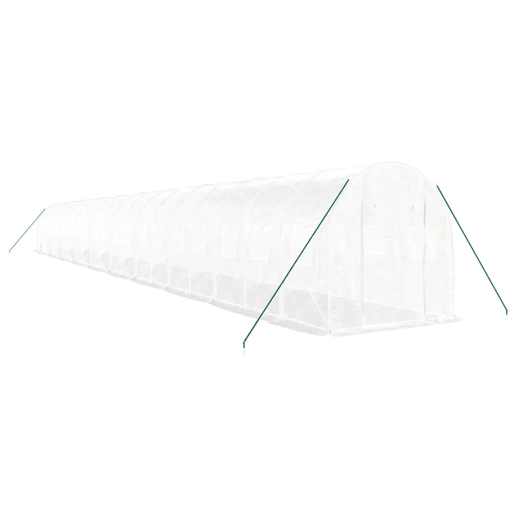 Serra con Telaio in Acciaio Bianco 40 m² 20x2x2 m 3188036