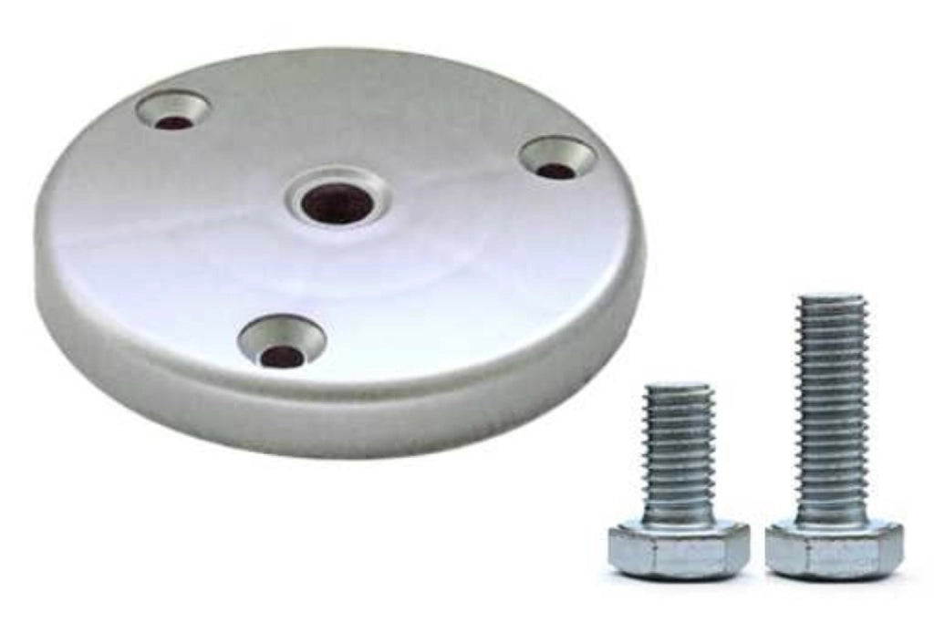 Flangia Di Fissaggio In Plastica D75+2Viti Alluminio Satinato - Masidef