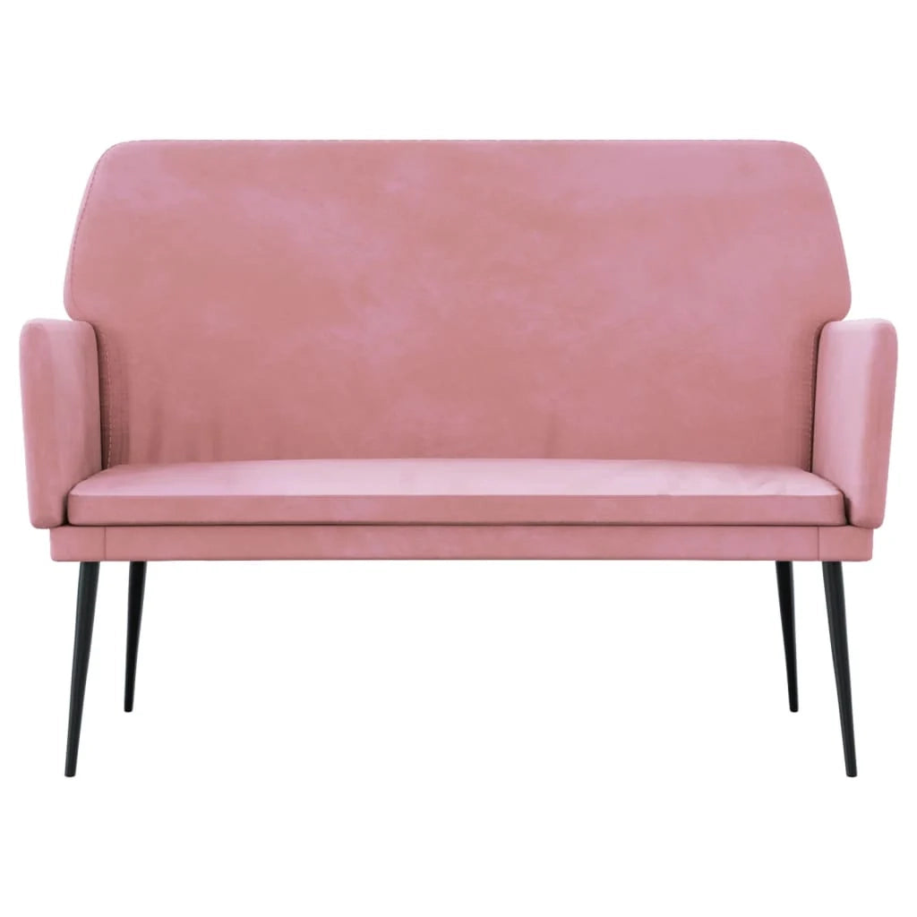 Panca/panca in velluto rosa 108 x 79 x 79 cm 02_0010705