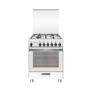Glem Gas Cucina a Gas Multifunzione 4 Fuochi 60x60 cm SA664VWH - Bianco