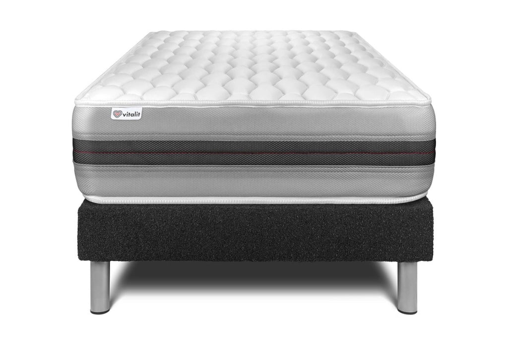 Letto con materasso VITAL SPRING RECOVER 120 x 190 cm Rete Kit Nero