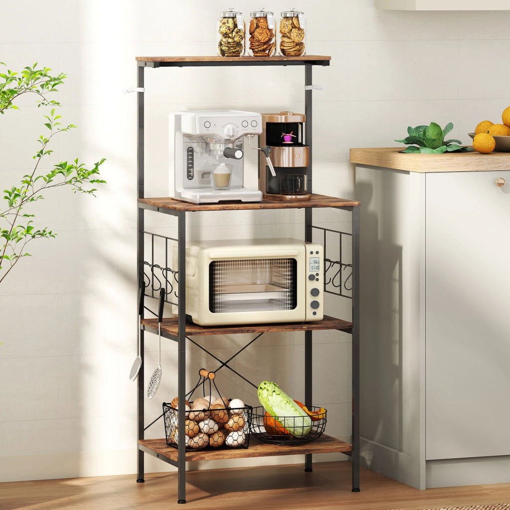 Scaffale da Cucina ¨C zephmum ¨C Marrone e Nero