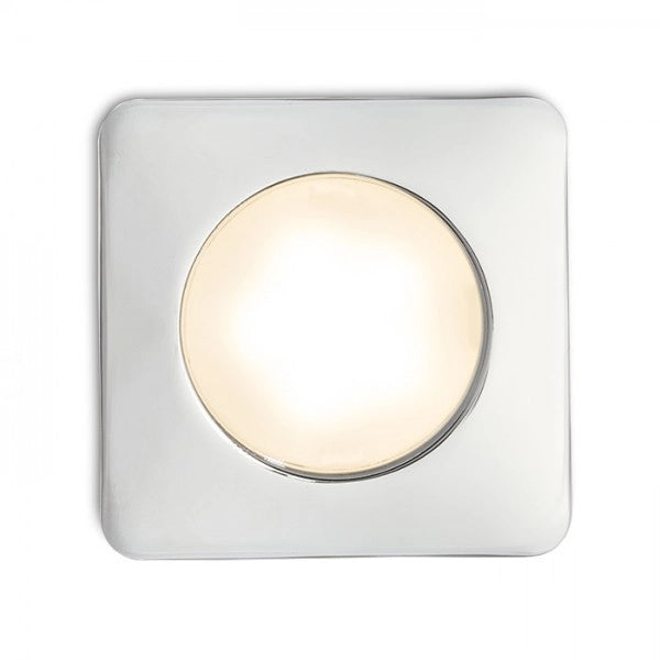 Faretto INEZ SQ cromo 12V= LED 3W IP44 3000K