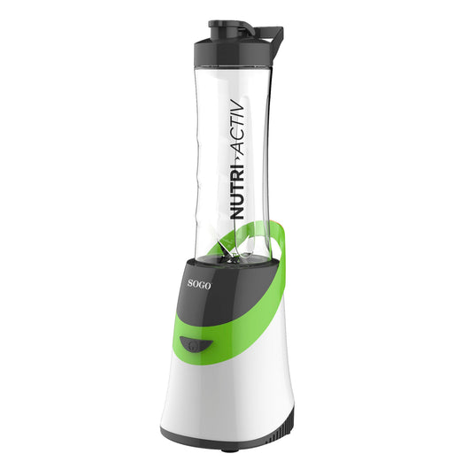 SOGO Frullatore Verde 350W BPA Free 0.6L Porta Frullati Sportivo con Lame in Acciaio Inossidabile per Smoothie e Frullati