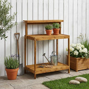 Banco da Giardinaggio Esterno 86,5 x 48,5 x 106 cm Naturale 903084