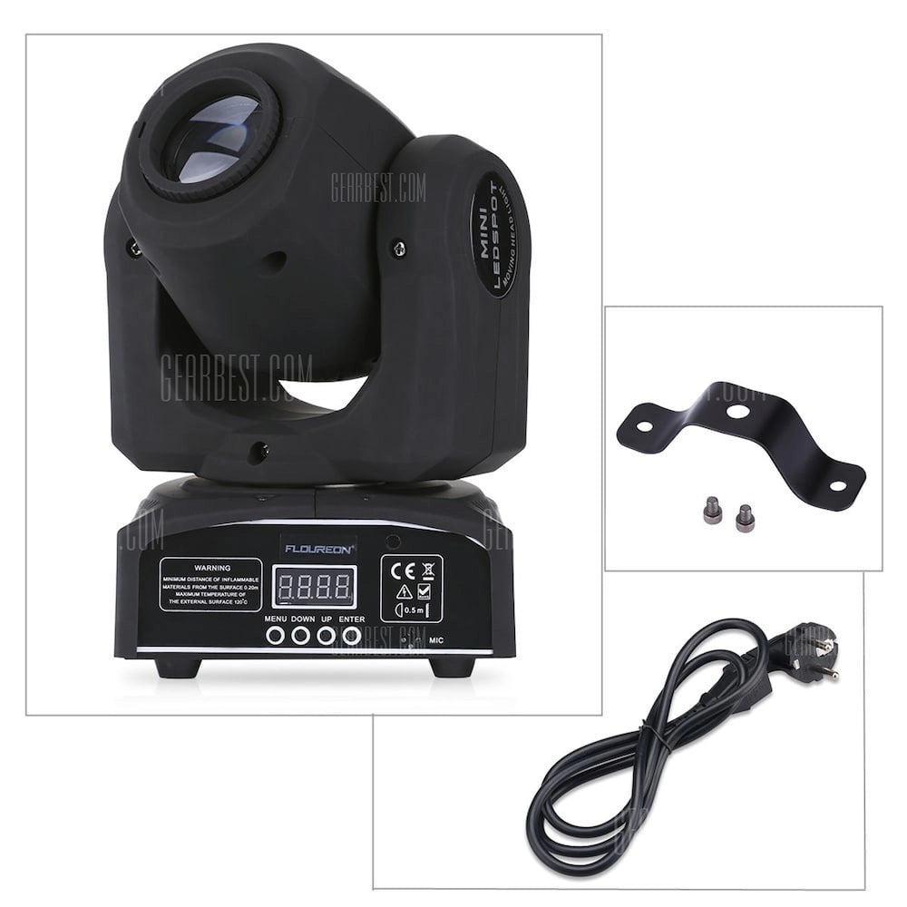 Trade Shop - Mini Moving Head Led Spot 30w Cree Gobos Dmx Sound Dj Effetti Luce Disco Party -