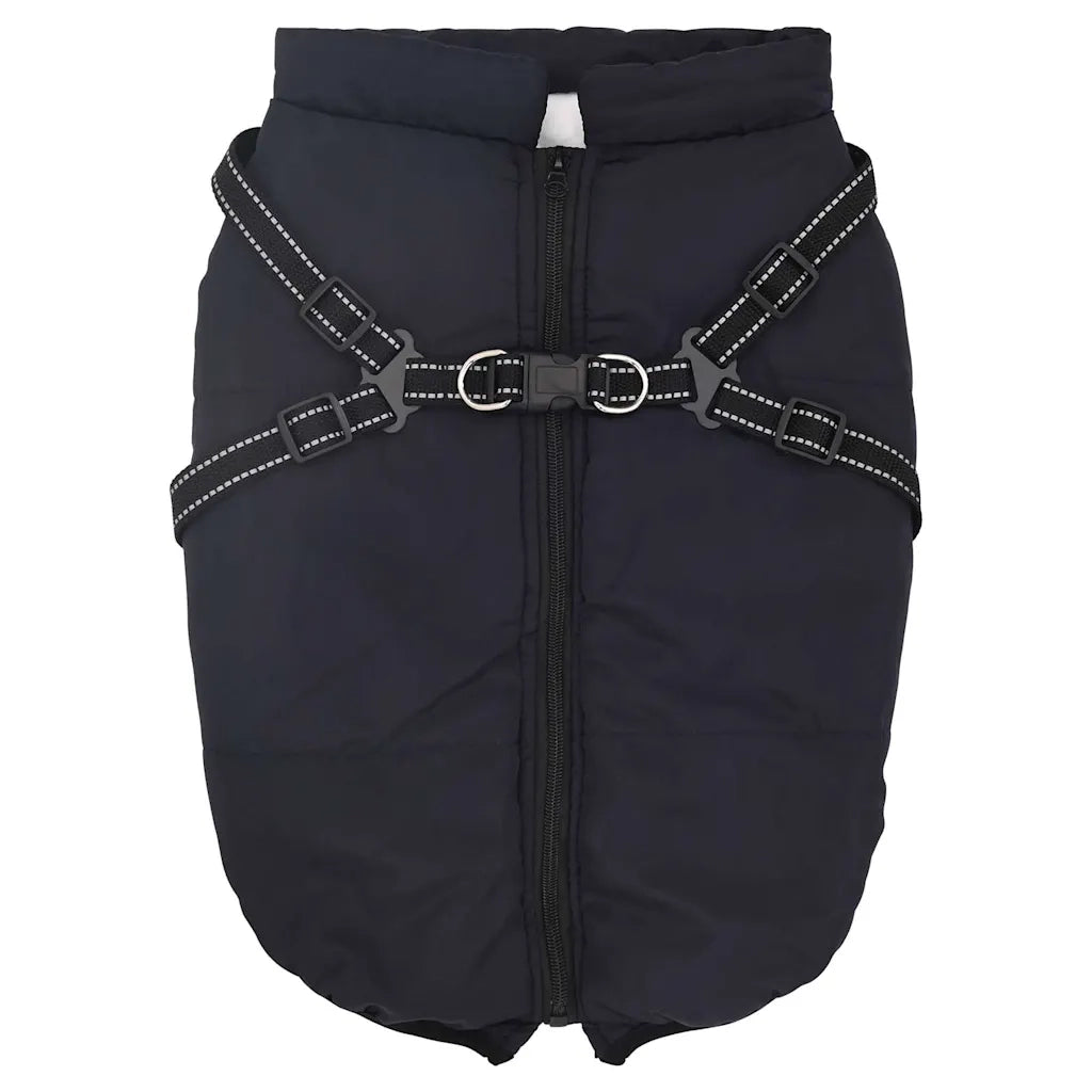 Cappotto Cani Imbracatura Impermeabile Riflettente Blu Navy L44 4019918