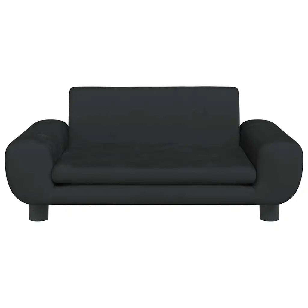 Lettino per Cani Nero 70x45x33 cm in Velluto