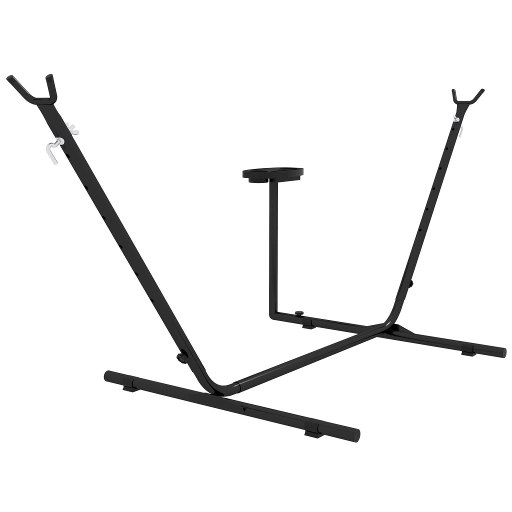 Supporto per amaca con porta-bicchieri ¨C zephmum ¨C Nero metallo 305x129x109 cm
