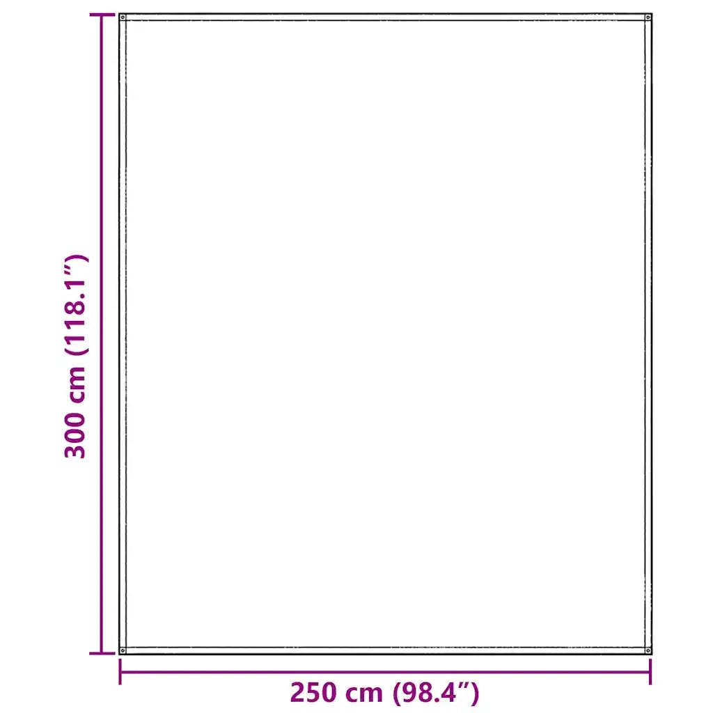 Tappeto da Tenda Blu e Grigio 300 x 250 cm Polietilene 42000170