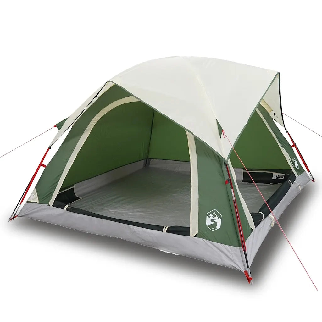 Tenda da Campeggio a Cabina per 4 Persone-Tenda per Escursionismo Verde Impermeabile 800396