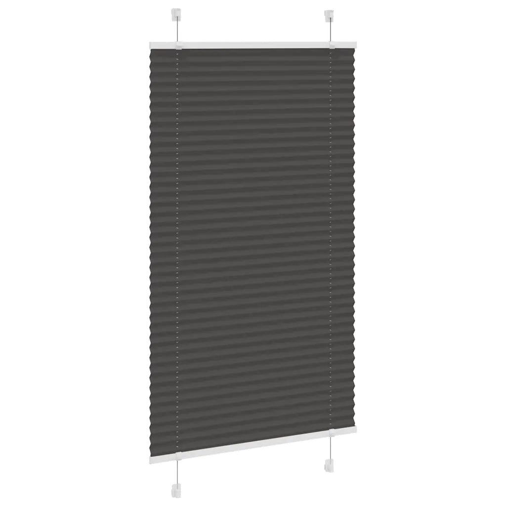 Tenda Plissettata Nera 70x150 cm Larghezza Tessuto 69,4 cm 4015137