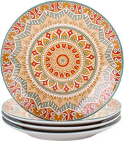 Tavola da dessert porcellana 4 pezzi set da torte Mandala serie - Ø 21.2 cm - stile bohemien - tavola da colazione per torte