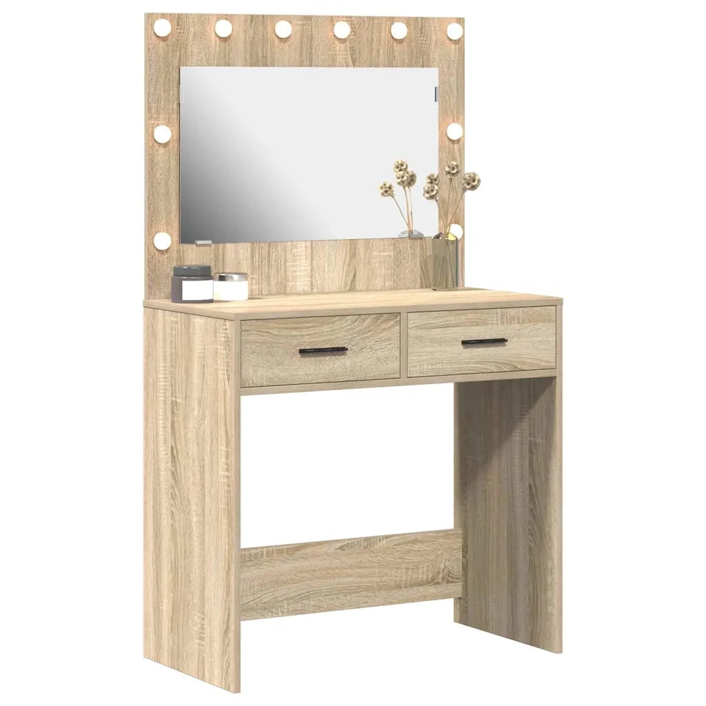 Tavolo da Trucco con cassetto Rovere Sonoma 78,5 x 41 x 135 cm 865030