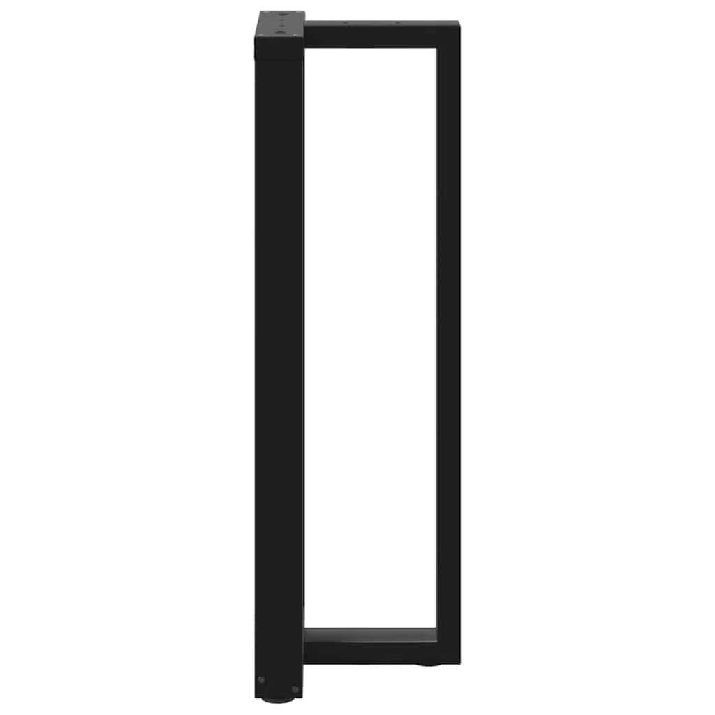 Set di 2 gambe regolabili per tavolo da bar a forma di T 40 x 35 x 110 cm in acciaio nero 02_0057357