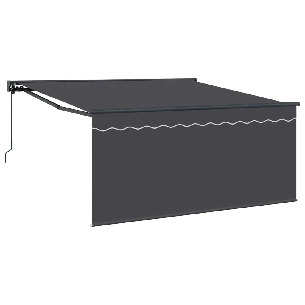 Tenda Retrattile Antracite 350 x 250 cm Poliestere e Alluminio 3330223