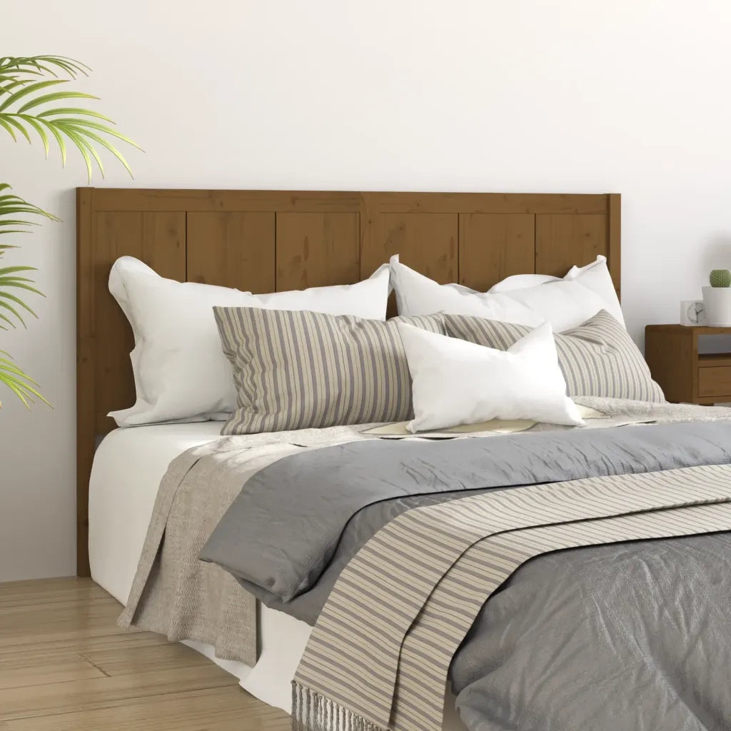 Testiera per Letto ambra 205,5x4x100 cm Legno Massello di Pino 818113