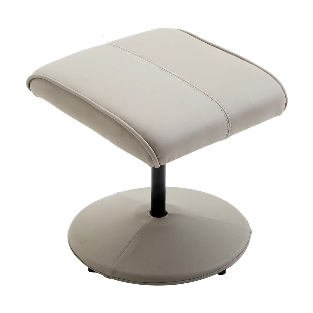 Poltrona Relax Reclinabile con Poggiapiedi e Rivestimento in Similpelle ¨C Minimal ¨C Grigia 71x78x101cm