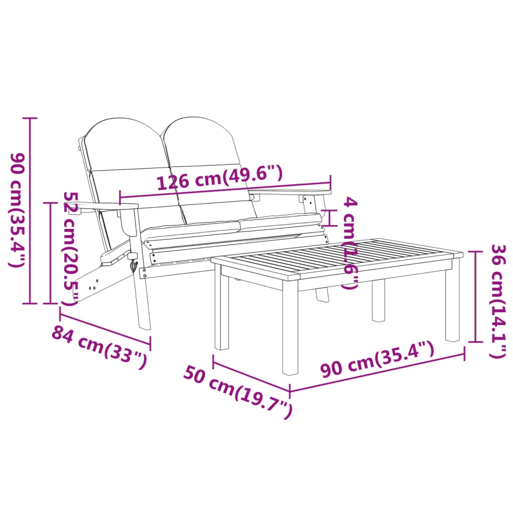 Set di mobili da giardino mobili da esterno set da 4 pezzi legno massello di acacia 02_0014215