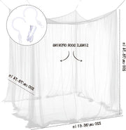 Tenda da campeggio grande rete contro insetti - bianca - universale - ombrellone - lettino singolo - lettino matrimoniale - lettino per bambini - A-singolo portale Tenda da campeggio