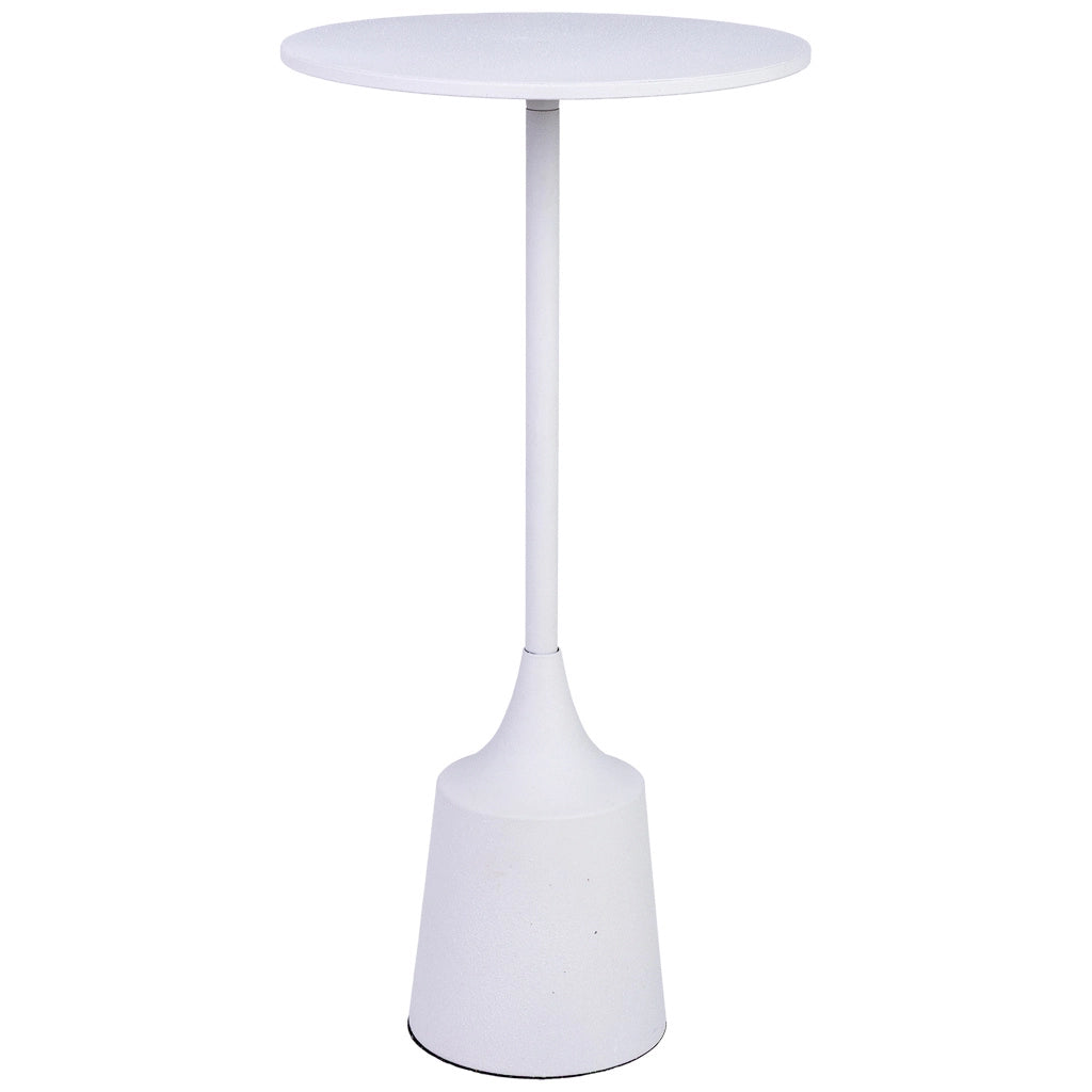 Tavolino in metallo bianco 30x30x59,5h cm
