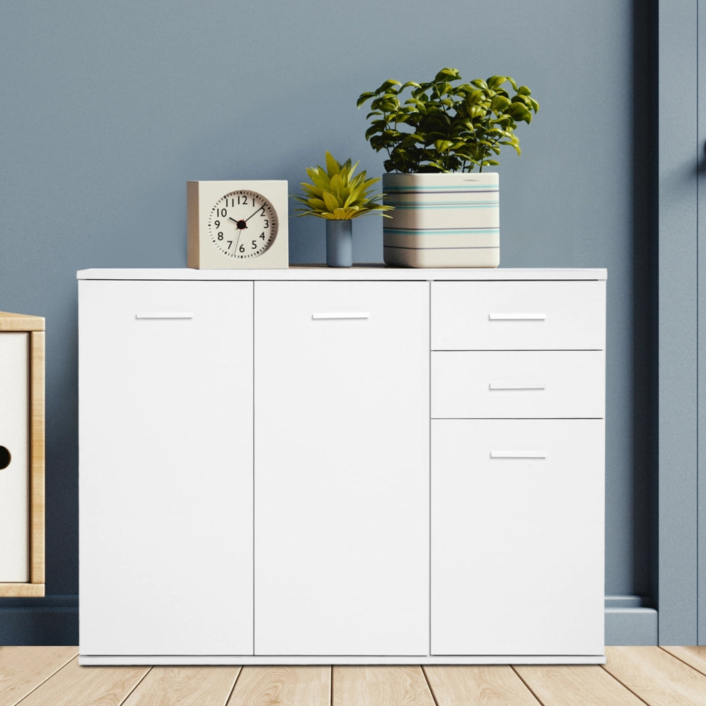 Mobile Cucina con Ante e Cassetti ¨C zephmum ¨C Bianco Lucido 106x35x76